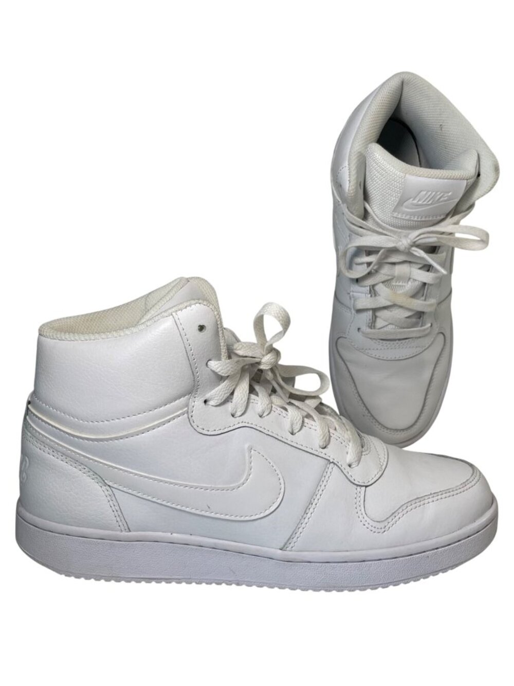 Nike Ebernon Athletic Sneakers Womens 9.5 White Mid Top Casual Basketball Shoes